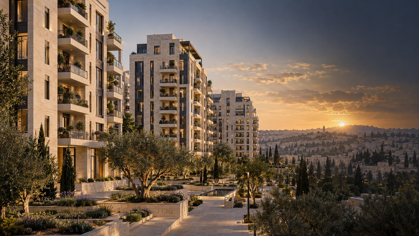 המחשה אדריכלית לבנייני מגורים
